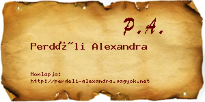 Perdéli Alexandra névjegykártya